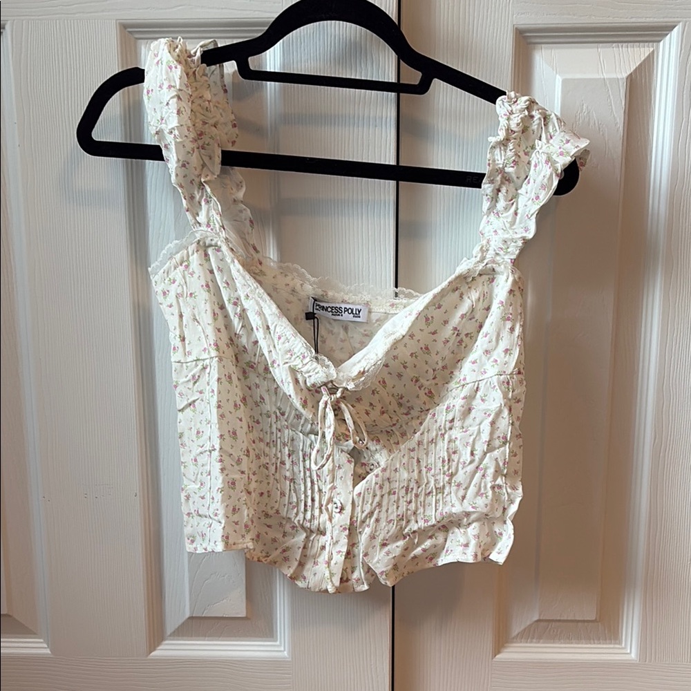 Princess Polly White Floral Women's Top